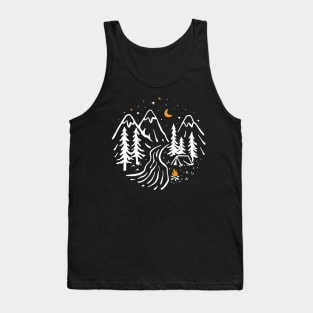 Wilderness Serenity: Campfire under the Stars Tank Top